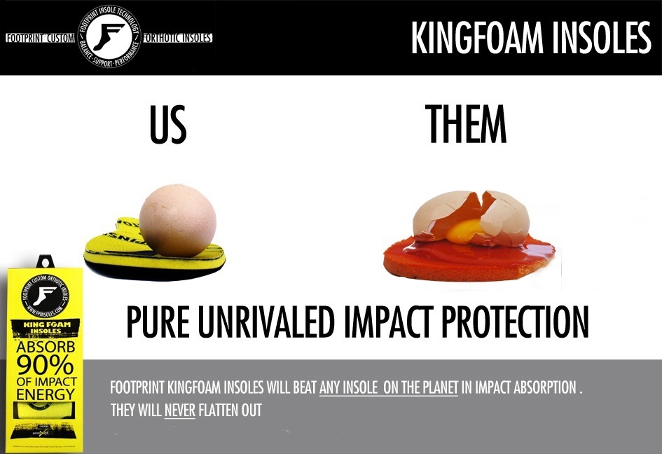 Footprint Insoles Hi Profile King Foam Protect & Comfort your Feet