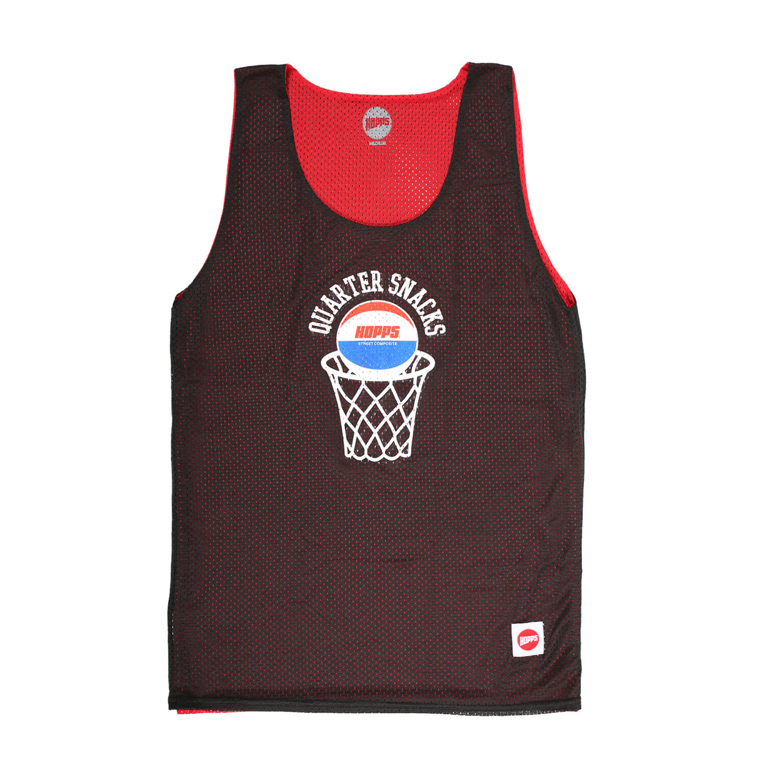 Hopps Singlet Jersey Quartersnacks Reversible Mesh Black/Red - Picture 11 of 15