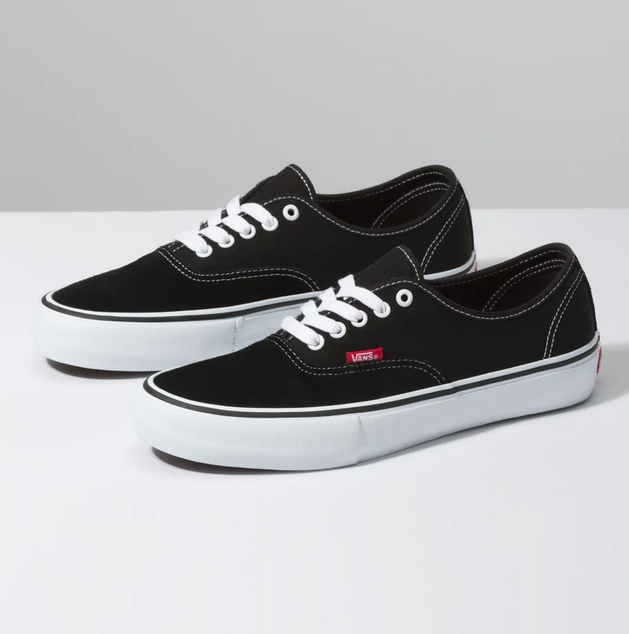 Vans Authentic Pro Black/White Suede Toe/Canvas