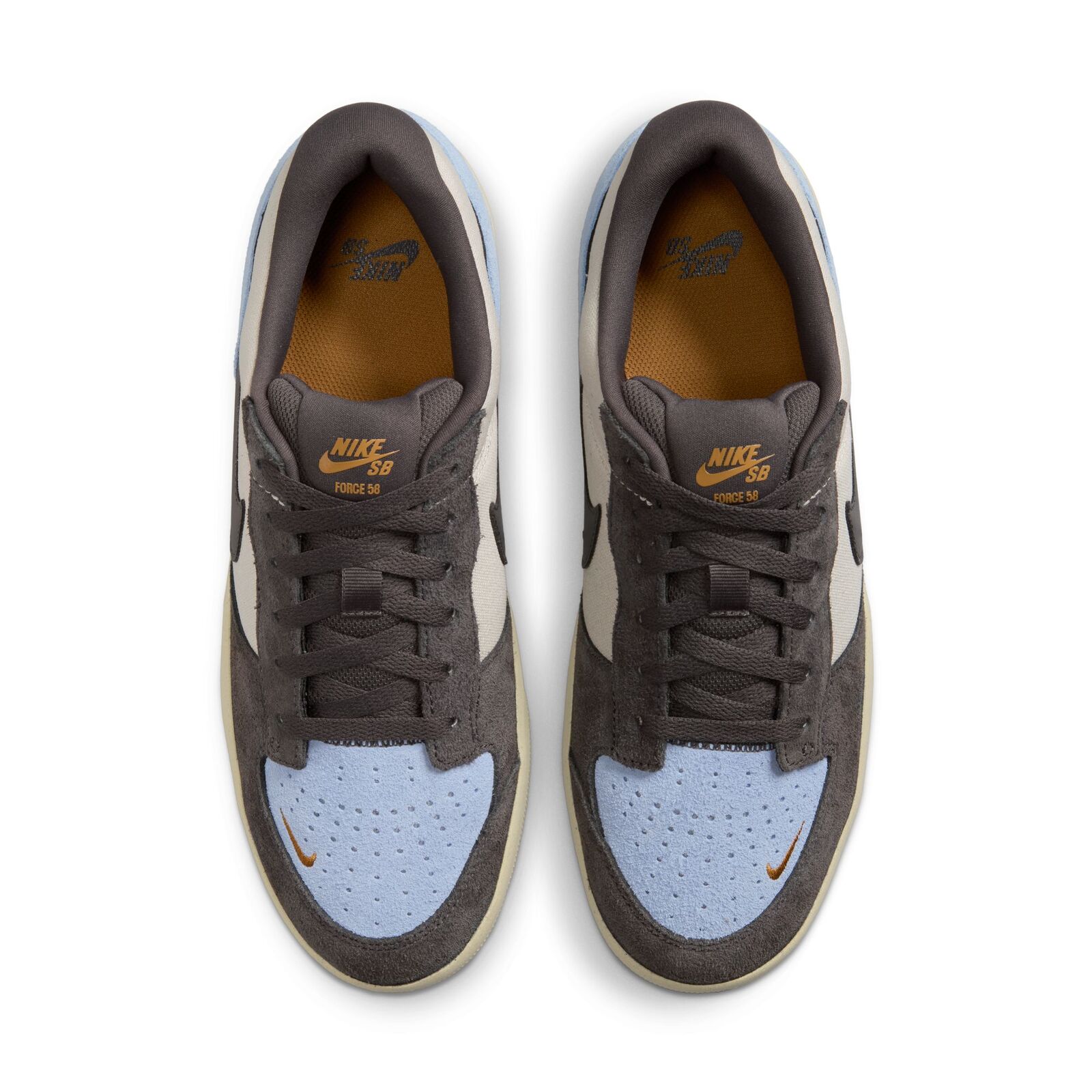 Nike SB Force 58 Light Orewood Brown/Psychic Blue/Flax/Ash - Picture 11 of 14