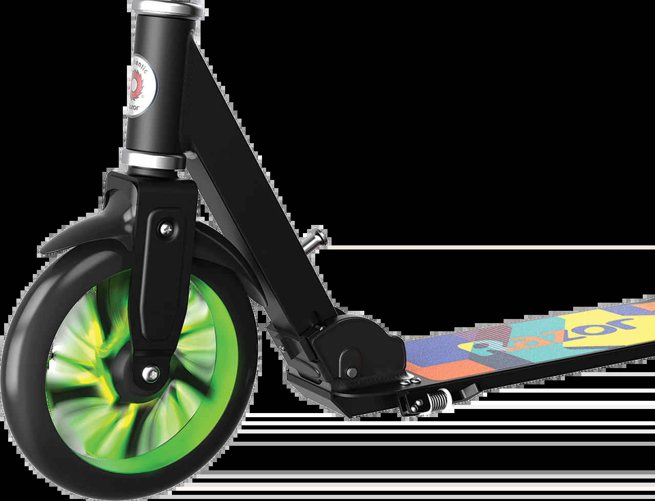 Razor A5 LUX Scooter with Light Up Wheels Green