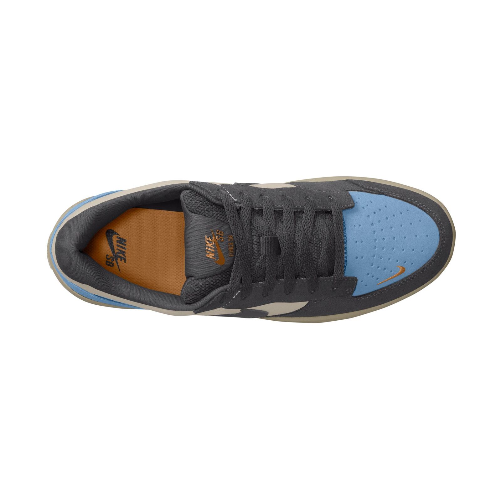 Nike SB Force 58 Light Orewood Brown/Psychic Blue/Flax/Ash - Picture 12 of 14