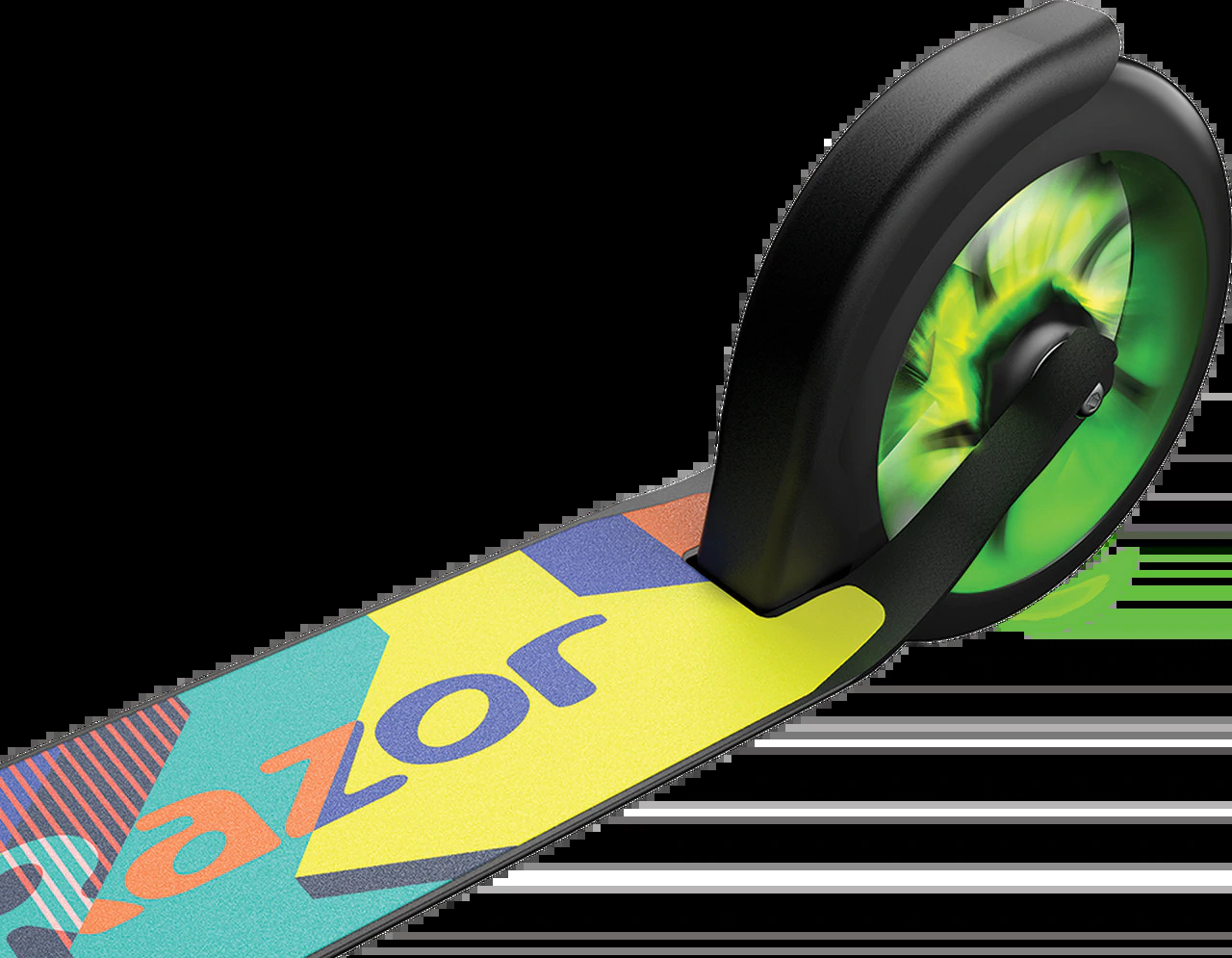 Razor A5 LUX Scooter with Light Up Wheels Green