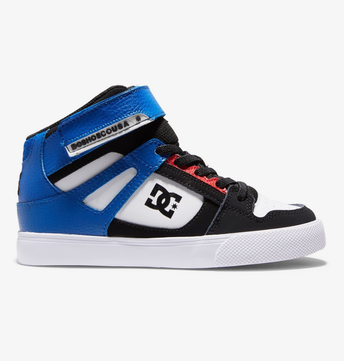 DC Youth Pure High Top EV White/Black/Red