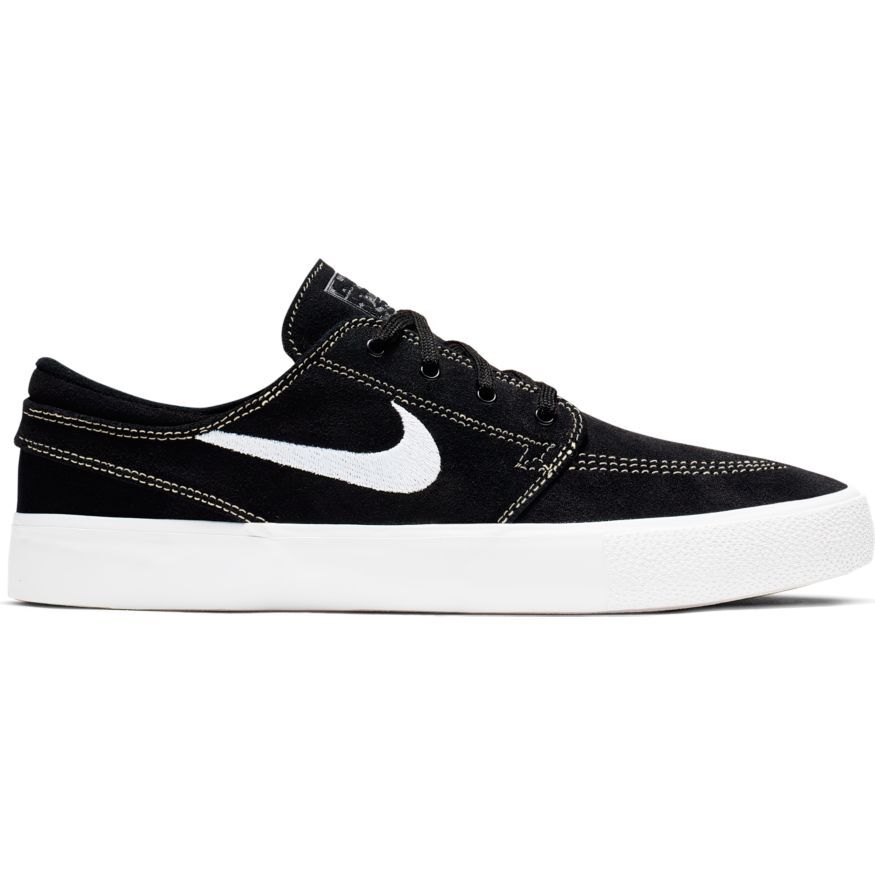 Nike sb stefan janoski black sales and white