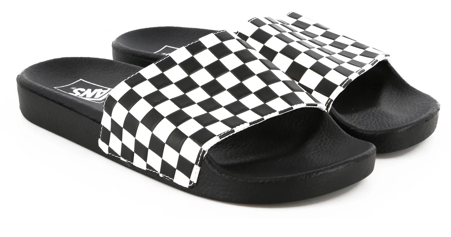 Vans Slides Black/White