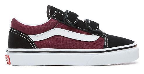 burgundy velcro vans