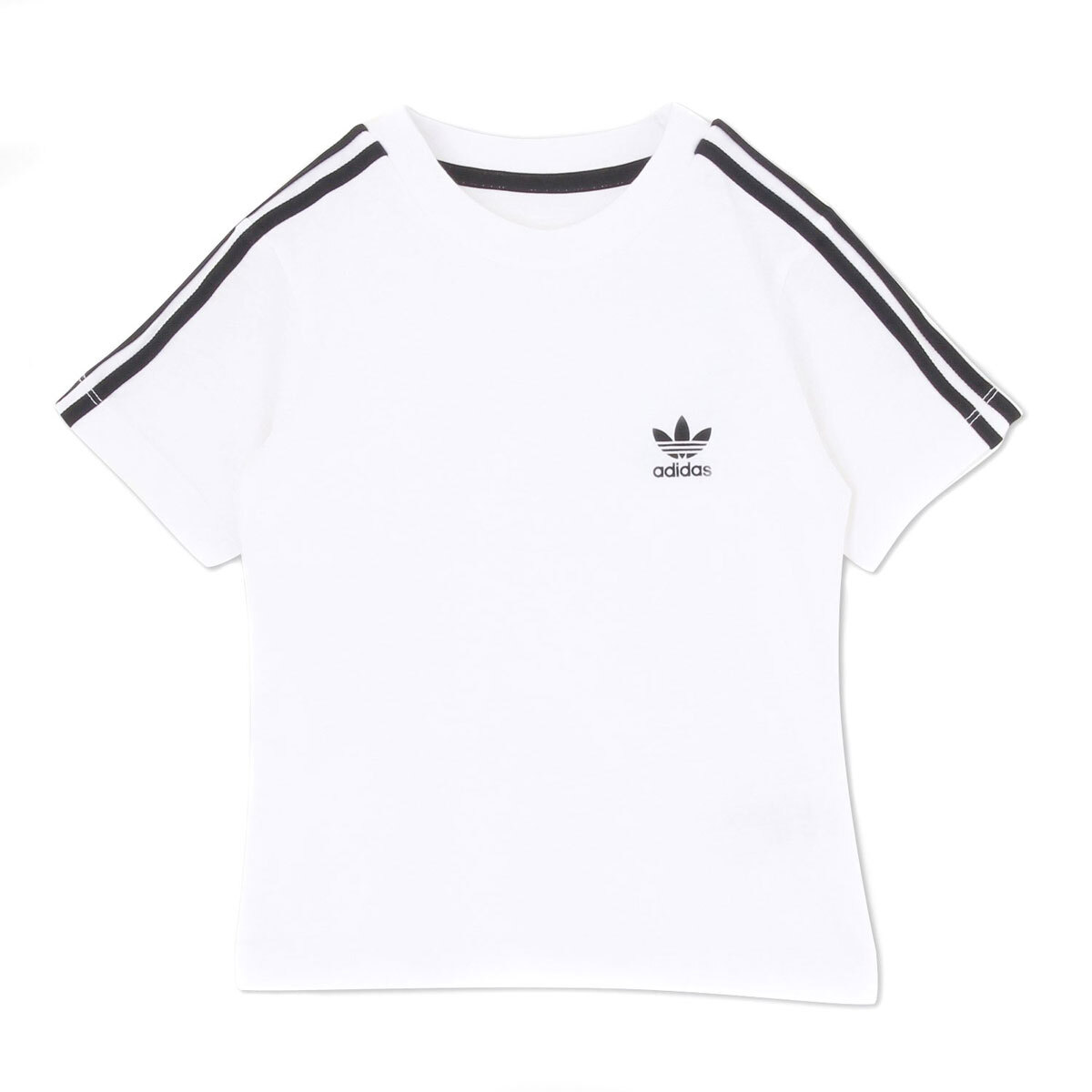 Adidas Youth Tee 3 Stripes White/Black