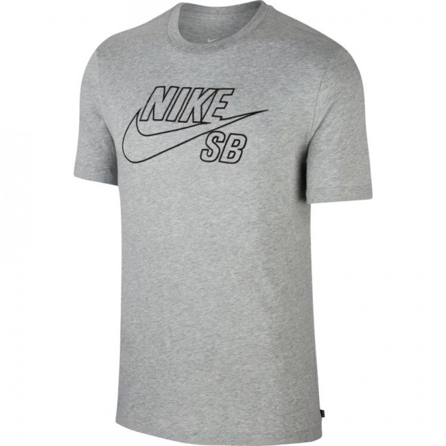 Clothing Nike SB Tee NK Logo Embroidered Grey/Black