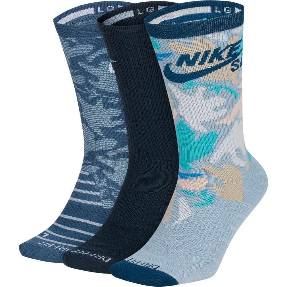 Nike SB Socks Crew 3pk Everyday Max Lightweight Skate US 8 12