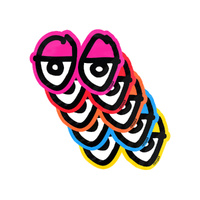 Krooked Sticker Eyes Die Cut medium Assorted Colours image