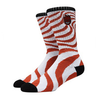 Spitfire Youth Socks Bighead Fill Embroidery Swirl White/Red/Black US 5-7 image