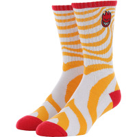 Spitfire Socks Bighead Fill Embroidery Swirl White/Gold US 8-12 image