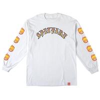 Spitfire Tee L/S Old English Bighead Fill White image