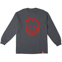 Spitfire Youth Tee L/S Bighead Charcoal/Red image