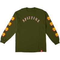 Spitfire Tee L/S Old E Bighead Fill Green image