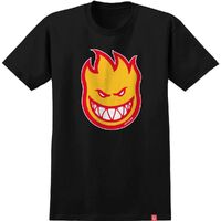 Spitfire Youth Tee Bighead Fill Black/Gold/Red image