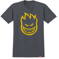 Spitfire Youth Tee Bighead Charcoal/Yellow image