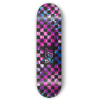 Volume 1 Deck Dye Checkered Pink/Blue 7.7 Inch Width image