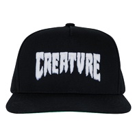 Creature Hat Mono Logo Snapback Black image