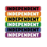 Independent Sticker Bar Logo Assorted 15cm Width image