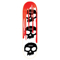 Zero Deck 3 Skull Blood White/Black/Red 8.375 Inch Width image
