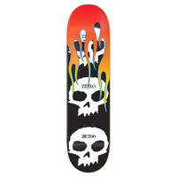 Zero Deck 3 Skull With Flames 8.5 Inch Width image