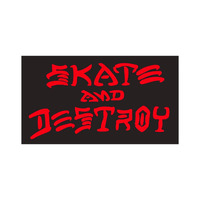 Thrasher Sticker Skate and Destroy 6.25 Inch Black image