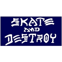 Thrasher Sticker Skate and Destroy 6.25 Inch Blue image