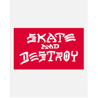 Thrasher Sticker Skate and Destroy 6.25 Inch Red image