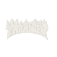 Thrasher Sticker Flame Logo Small 3 inch (White Letters) image
