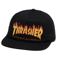 Thrasher Hat Flame Printed Black image