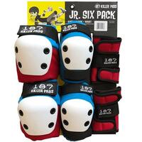 187 Pads Junior Six Pack Red/White/Blue image