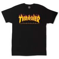 Thrasher Tee Flame Black image