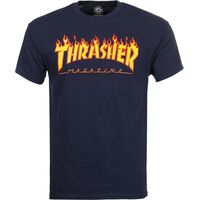 Thrasher Tee Flame Navy image