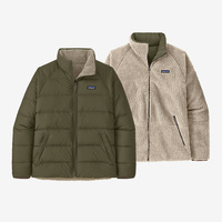 Patagonia Jacket Reversible Silent Down Basin Green image