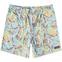 Patagonia Shorts Funhoggers Thriving Planet Lago Blue image
