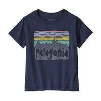 Patagonia Youth Tee Fitzy Roy Skies Organic New Navy image