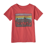 Patagonia Youth Tee Regenerative Organice Fitz Roy Skies Coral image