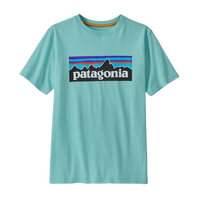 Patagonia Youth Tee Regenerative Cotton P-6 Logo Skiff Blue image