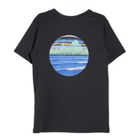 Patagonia Youth Tee Skyline Stencil Ink Black image