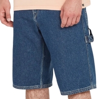 Volcom Shorts Labored Denim Utility Indigo Ridge Wash Blue image
