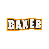 Baker Sticker Logo Neon Orange image