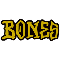 Bones Sticker Logo Black/Gold Letters image