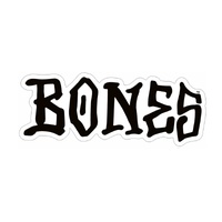 Bones Sticker Logo White/Black Letters image