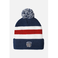 Brixton Beanie Kit Pom Washed Navy/White/Red image