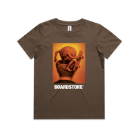 Boardstore Youth Tee Skate For Brains Brown image