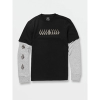 Volcom Youth Tee L/S Burnett Twofer Black image