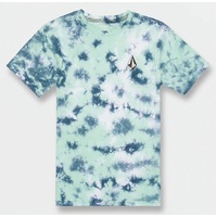 Volcom Youth Tee Iconic Stone Dye Temple Teal image