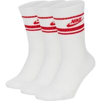 Nike SB Socks 3pk Crew Essential Stripe White/Red US 8-12 image